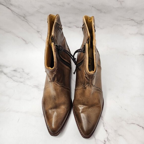 Free People New Frontier Western Boots Brown Leather Cowgirl Women's 8.5 (39) - Picture 4 of 11